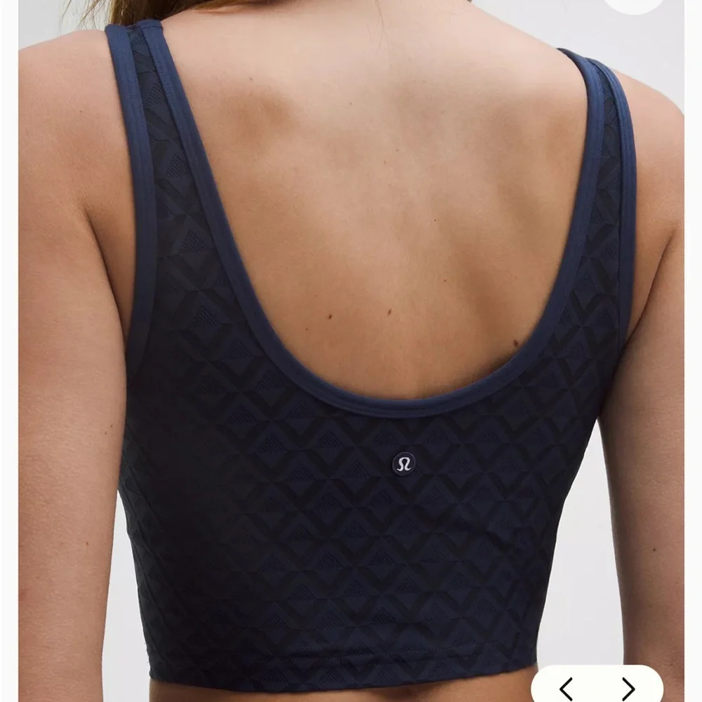 Lululemon Athletica Textured Mesh Tennis Tank Top Blue Women Size XL New